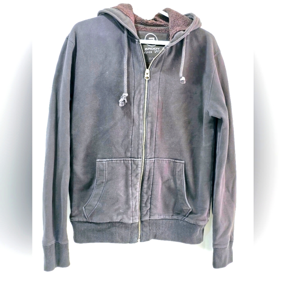 Brody Men's Zip Hoodie Sweater Size L